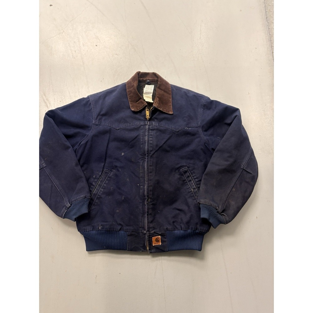 Carhartt J14 MDT Blue Men's L Y2K 2000s Work Jacket Faded Distressed Santa Fe